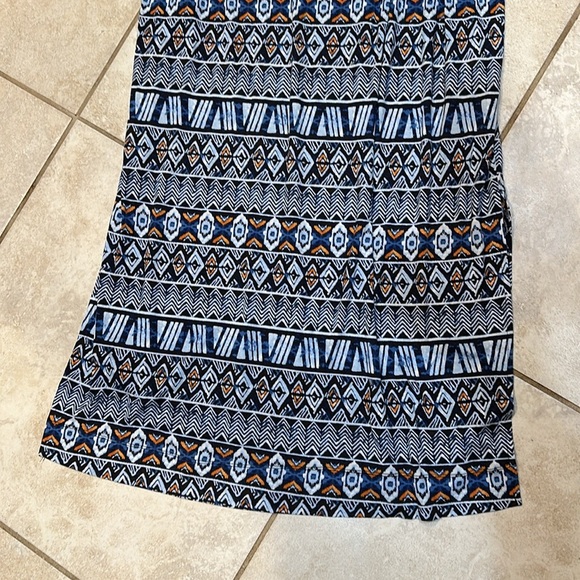 Koolaburra by Ugg Blue Printed Sleeveless Knit Maxi Dress M - Picture 5 of 7